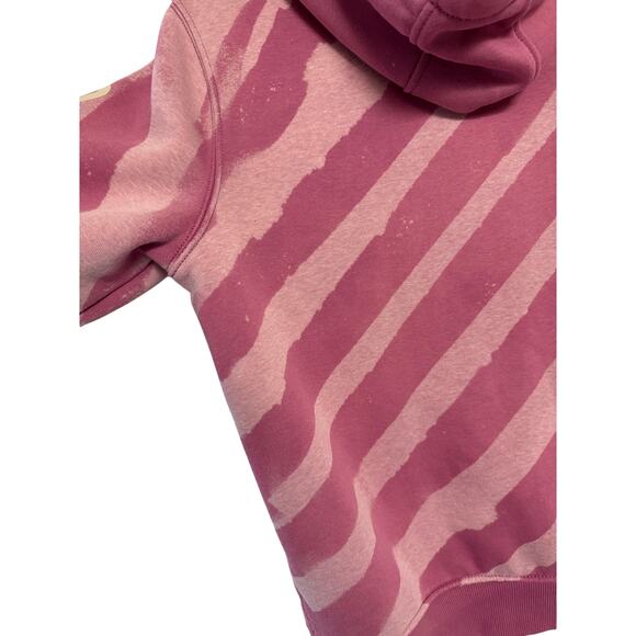 Carhartt Hoodie One of a Kind Bleach Striped Custom Woodrose Women's 8-10 Medium - Picture 10 of 16
